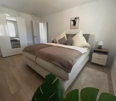 Ein Bett oder Betten in einem Zimmer der Unterkunft Haus Wiesenblick