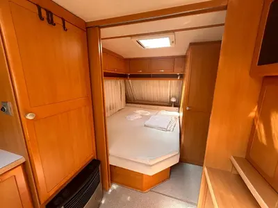 Ein Bett oder Betten in einem Zimmer der Unterkunft Lazy Days Caravan