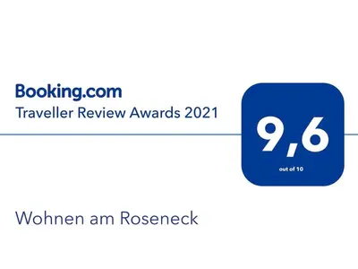 Ein Zertifikat, Auszeichnung, Logo oder anderes Dokument, das in der Unterkunft Living at Roseneck Comfortable holiday residence ausgestellt ist