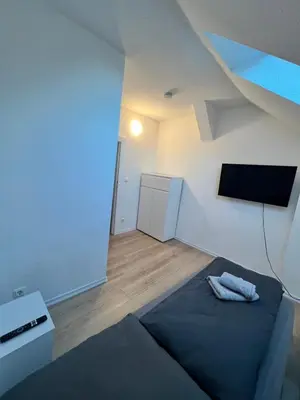 Ein Bett oder Betten in einem Zimmer der Unterkunft Oranienburg Unterkunft max 7P mit 4 Schlafzimmern