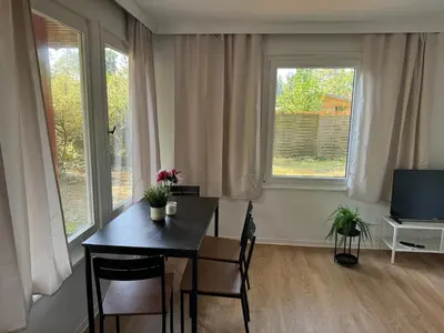 TV/Unterhaltungsangebot in der Unterkunft Feriendorf Seddiner See - Bungalow 1