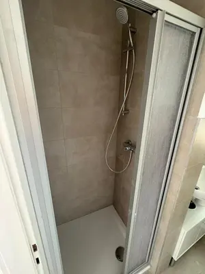 Ein Badezimmer in der Unterkunft Feriendorf Seddiner See - Bungalow 4