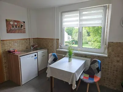 Küche/Küchenzeile in der Unterkunft Gemütliche Wohnung mit Garten
