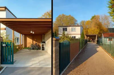 Das Gebäude in dem sich die Ferienwohnung befindet