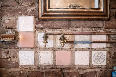 Ein Badezimmer in der Unterkunft Poetic Studio with Garden