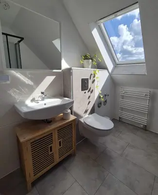 Ein Badezimmer in der Unterkunft Ferienwohnung Sunny 2
