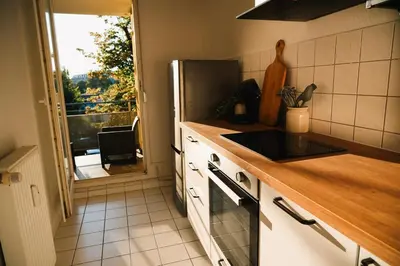 Küche/Küchenzeile in der Unterkunft Gemütliche 2-Zimmer-Wohnung in Fürstenwalde an der Spree
