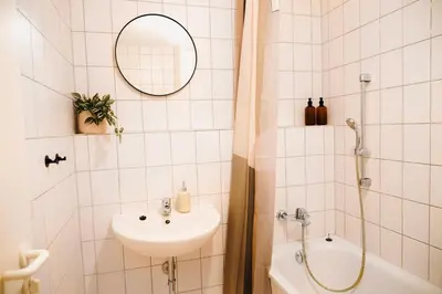Ein Badezimmer in der Unterkunft Gemütliche 2-Zimmer-Wohnung in Fürstenwalde an der Spree