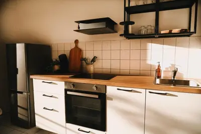 Küche/Küchenzeile in der Unterkunft Gemütliche 2-Zimmer-Wohnung in Fürstenwalde an der Spree