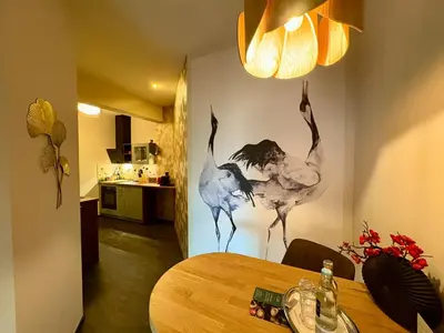 Grundriss der Unterkunft Deluxe Apartment mit Balkon und Frühstück im Hotel Reindahls