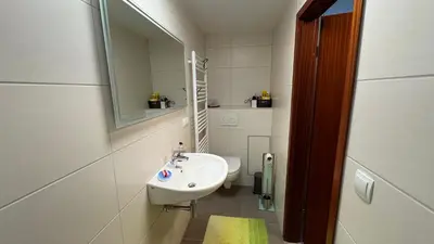 Ein Badezimmer in der Unterkunft Lutkistube in Lübben