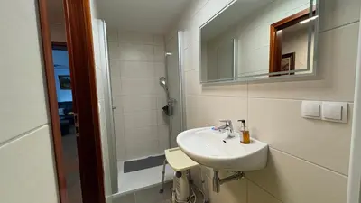 Ein Badezimmer in der Unterkunft Lutkistube in Lübben