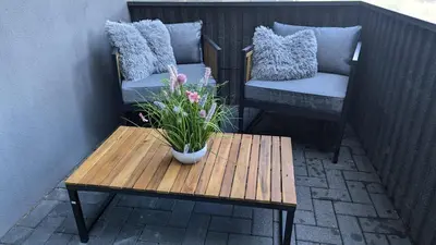 Ein Sitzbereich in der Unterkunft Osterspezial Wohlfühloase am schönen Scharmützelsee