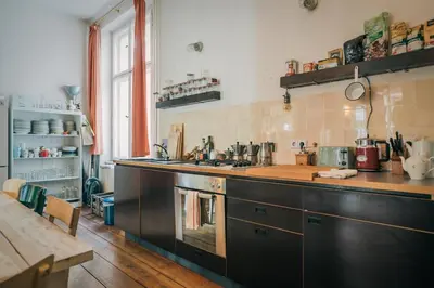 Küche/Küchenzeile in der Unterkunft Enchanting Loft Flat 142sqm 1530sqft in F'Hain