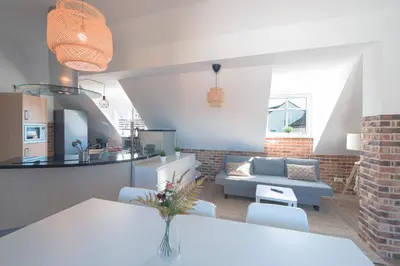 Küche/Küchenzeile in der Unterkunft Urbanes Dachrefugium mit Balkon