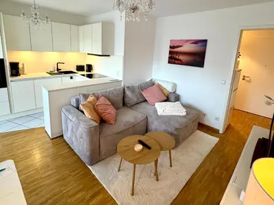 Küche/Küchenzeile in der Unterkunft Ferienwohnung Weidenkörbchen am Wasser in Werder Havel