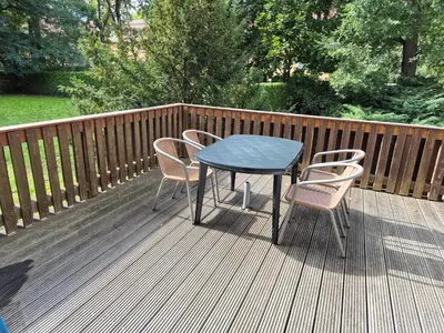 Ein Balkon oder eine Terrasse in der Unterkunft Haus am Wendsee