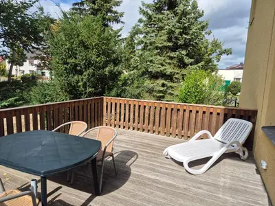 Ein Balkon oder eine Terrasse in der Unterkunft Haus am Wendsee