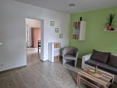 Ein Sitzbereich in der Unterkunft Haus am Wendsee