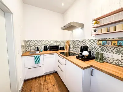Küche/Küchenzeile in der Unterkunft Great 3-room apartment in Prenzlauer Berg