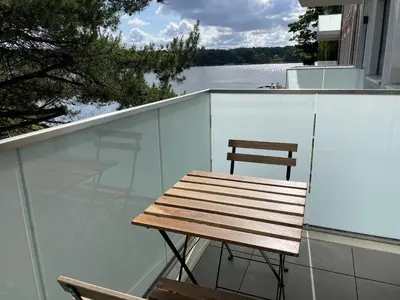Ein Balkon oder eine Terrasse in der Unterkunft Ruppiner Seeblick Ferienwohnungen