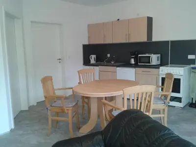 Küche/Küchenzeile in der Unterkunft Holiday apartment on Grimnitzsee