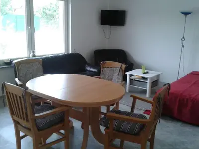 TV/Unterhaltungsangebot in der Unterkunft Holiday apartment on Grimnitzsee