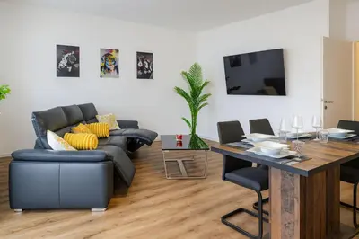 TV/Unterhaltungsangebot in der Unterkunft Wohnen am See