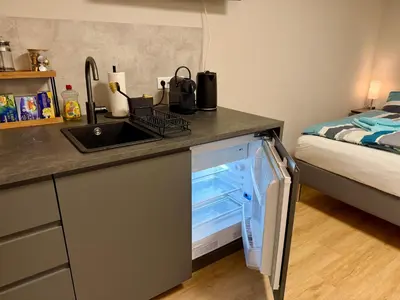Küche/Küchenzeile in der Unterkunft Entspanntes Studio Friedenau