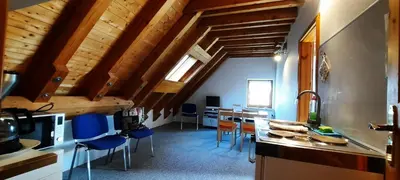 Ein Sitzbereich in der Unterkunft Vacation near Berlin