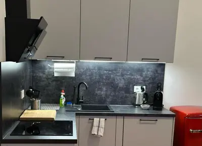 Küche/Küchenzeile in der Unterkunft Stylisches City-Apartment High End