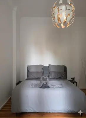 Ein Bett oder Betten in einem Zimmer der Unterkunft Stylisches City-Apartment High End