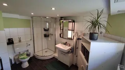 Ein Badezimmer in der Unterkunft Ferienwohnung, Apartment, Pension - Berlin Neuenhagen