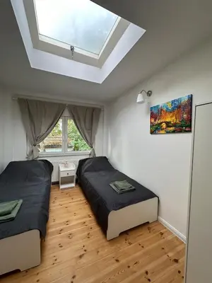 Ein Bett oder Betten in einem Zimmer der Unterkunft Nice apartment in Berlin7