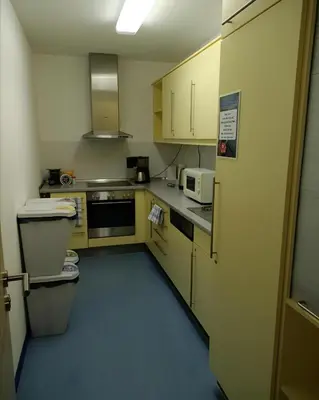 Küche/Küchenzeile in der Unterkunft Pension Am Seeberg