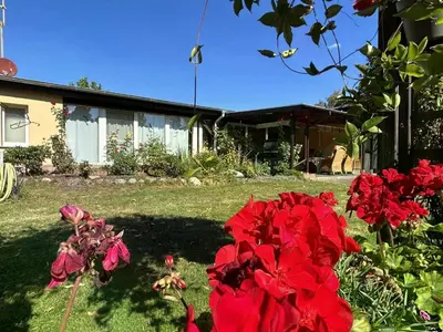 Ein Garten an der Unterkunft Beetzseeperle