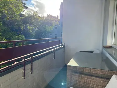 Ein Balkon oder eine Terrasse in der Unterkunft LuxusCityApartment