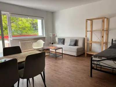 Ein Sitzbereich in der Unterkunft LuxusCityApartment