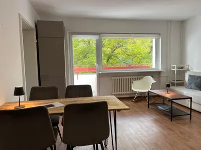 Ein Sitzbereich in der Unterkunft LuxusCityApartment