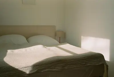 Ein Bett oder Betten in einem Zimmer der Unterkunft Im Scheunhornweg