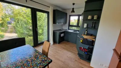 Küche/Küchenzeile in der Unterkunft Seeblick, ganze Wohnung