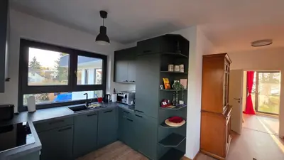 Küche/Küchenzeile in der Unterkunft Seeblick, ganze Wohnung