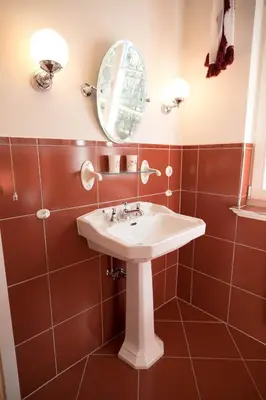 Ein Badezimmer in der Unterkunft Haus Waldesruh - Eventhotel