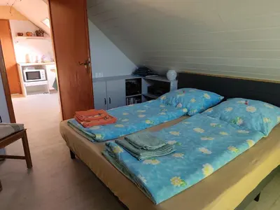 Ein Bett oder Betten in einem Zimmer der Unterkunft Krämer-Bude