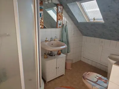 Ein Badezimmer in der Unterkunft Krämer-Bude