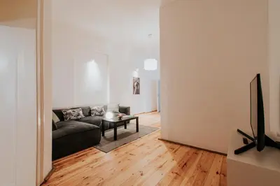 Ein Sitzbereich in der Unterkunft Gaudyhouse
