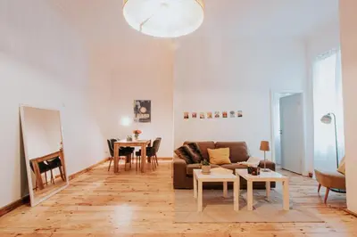 Ein Sitzbereich in der Unterkunft Gaudyhouse