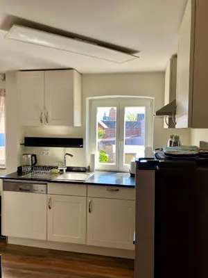 Küche/Küchenzeile in der Unterkunft Apartment Versteck am Hug