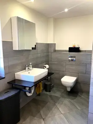 Ein Badezimmer in der Unterkunft Apartment Versteck am Hug