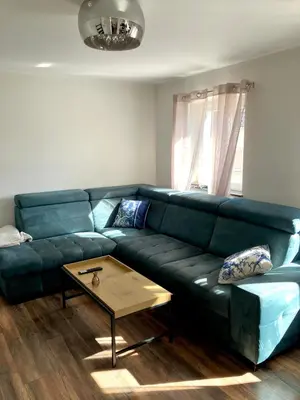 Ein Sitzbereich in der Unterkunft Apartment Versteck am Hug